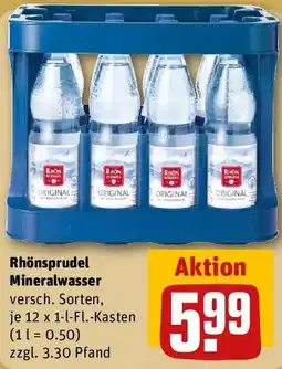 REWE Rhönsprudel Mineralwasse Angebot