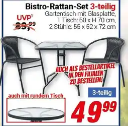 CENTERSHOP Bistro-Rattan-Set 3-teilig Angebot
