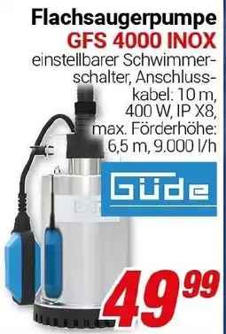 CENTERSHOP Güde Flachsaugerpumpe Angebot
