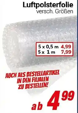 CENTERSHOP Luftpolsterfolie Angebot