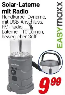 CENTERSHOP EASYmaxx Solar-Laterne mit Radio Angebot