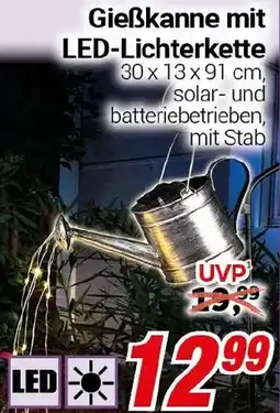 CENTERSHOP Gieẞkanne mit LED-Lichterkette Angebot