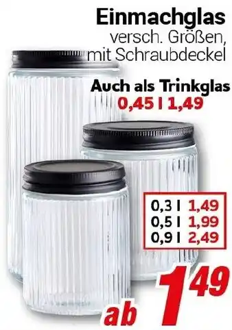 CENTERSHOP Einmachglas Angebot