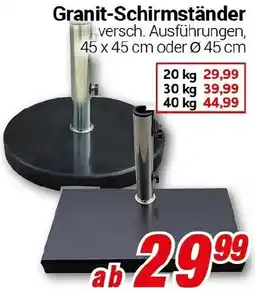 CENTERSHOP Granit-Schirmständer Angebot