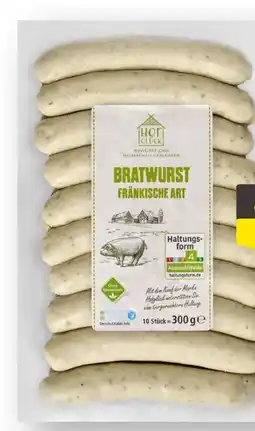 Scheck-in-Center Hofglück Bratwurst Fränkische Art Angebot