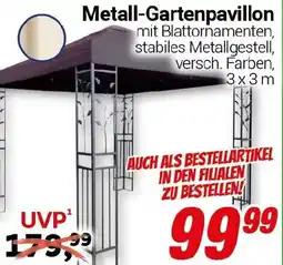 CENTERSHOP Metall-Gartenpavillon Angebot