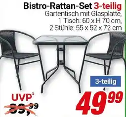 CENTERSHOP Bistro-Rattan-Set Angebot