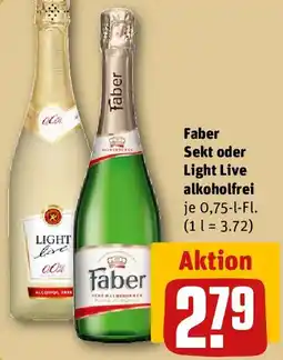 REWE Faber Sekt oder Light Live alkoholfrei Angebot