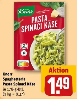 REWE Knorr Spaghetteria Pasta Spinaci Käse Angebot