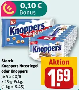 REWE Storck Knoppers Nussriegel oder Knoppers Angebot