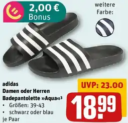 REWE adidas Damen oder Herren Badepantolette Aqua Angebot