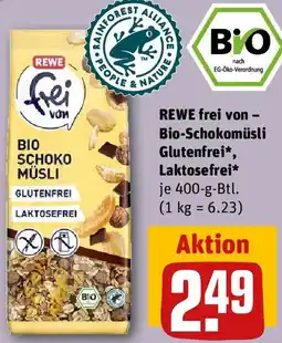 REWE REWE frei von - Bio-Schokomüsli Glutenfrei, Laktosefrei Angebot