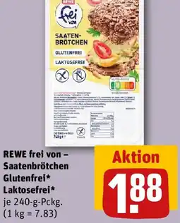 REWE REWE frei von - Saatenbrötchen Glutenfrei Laktosefrei Angebot
