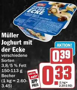 HIT Müller Joghurt mit der Ecke Angebot