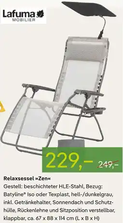 Pflanzen Kölle Lafuma mobilier relaxsessel zen Angebot