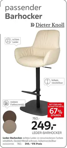 XXXLutz Dieter knoll leder-barhocker Angebot