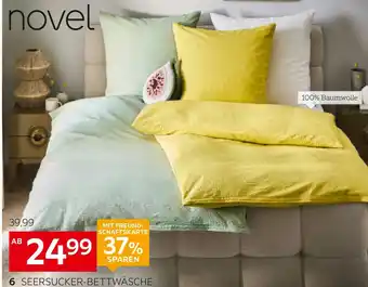 Novel seersucker-bettwäsche-garnitur „flori“