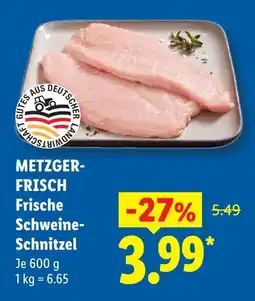 Lidl Metzger-frisch frische schweine-schnitzel Angebot