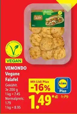 Lidl Vemondo vegane falafel Angebot