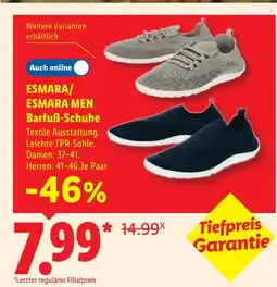 Lidl Esmara barfuß-schuhe damen oder herren Angebot