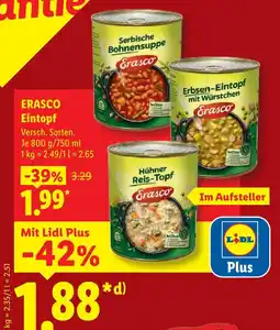 Lidl Erasco eintopf Angebot