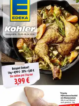 Edeka Frische hähnchenschenkel mit rückenstück Angebot