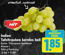 HIT Indien Tafeltrauben kernlos hell Angebot