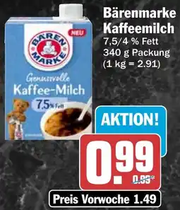 HIT Bärenmarke Kaffeemilch Angebot