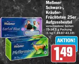 HIT Meẞmer Schwarz-, Kräuter Früchtetee 25er Aufgussbeutel Angebot