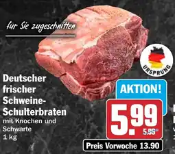 HIT Deutscher frischer Schweine Schulterbraten Angebot