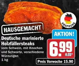 HIT Deutsche marinierte Holzfällersteaks Angebot