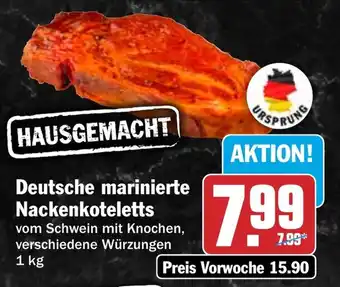 HIT Deutsche marinierte Nackenkoteletts Angebot