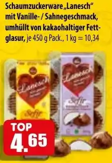 Mix Markt Schaumzuckerware ,,Lanesch" mit Vanille-/Sahnegeschmack, umhüllt von kakaohaltiger Fettglasur Angebot