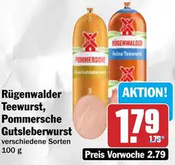 HIT Rügenwalder Teewurst, Pommersche Gutsleberwurst Angebot