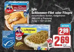 HIT Iglo Schlemmer-Filet oder Filegro Angebot