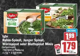 HIT iglo Rahm-Spinat, Junger Spinat, Würzspinat oder Blattspinat Minis Angebot