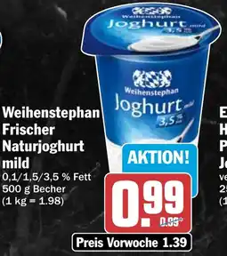 HIT Weihenstephan Frischer Naturjoghurt mild Angebot