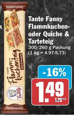 HIT Tante Fanny Flammkuchen oder Quiche & Tarteteig Angebot
