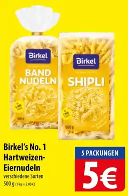 Famila Nord Ost Birkel's No. 1 Hartweizen Eiernudeln Angebot