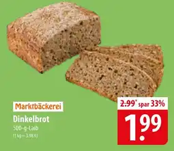 Famila Nord Ost Marktbäckerei Dinkelbrot Angebot