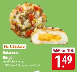 Famila Nord Ost Marktbäckerei Bakerman Burger Angebot