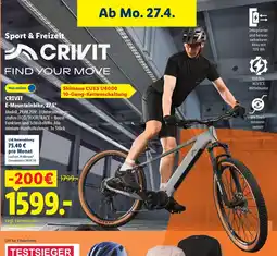 Lidl CRIVIT E-Mountainbike, 27,5" Modell,,PEAK 709". Angebot