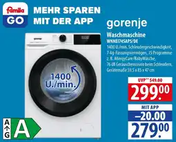 Famila Nord Ost gorenje Waschmaschine Angebot