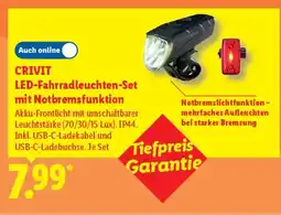Lidl CRIVIT LED-Fahrradleuchten-Set Angebot