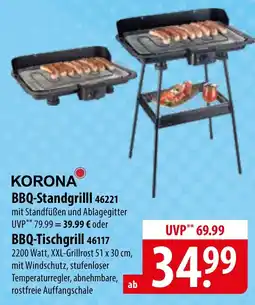 Famila Nord Ost KORONA BBQ-Standgrilll oder BBQ-Tischgrill Angebot