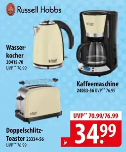 Famila Nord Ost Russell Hobbs Wasserkocher oder kaffemaschine oder Doppelschlitz Toaster Angebot