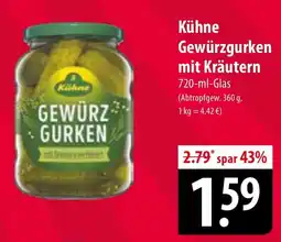 Famila Nord Ost Kühne Gewürzgurken mit Kräutern Angebot