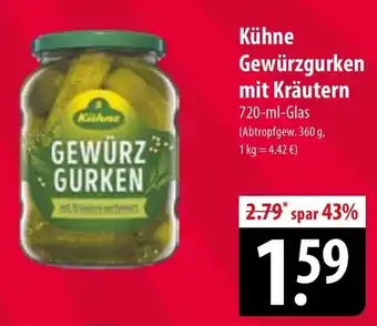 Famila Nord Ost Kühne Gewürzgurken mit Kräutern Angebot