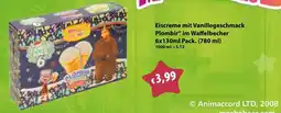 Mix Markt Masha and The Bear Eiscreme mit Vanillegeschmack Plombir" im Waffelbecher Angebot