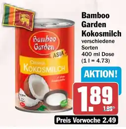HIT Bamboo Garden Kokosmilch Angebot